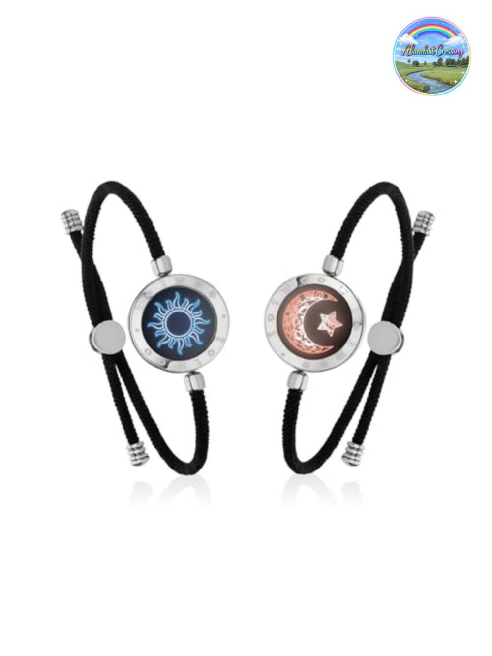 Long Distance Touch Bracelets for Couples Sun Moon Smart Jewelry